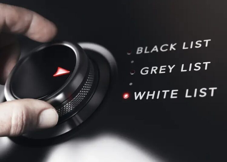 შავი სია, ნაცრისფერი სია, თეთრი სია